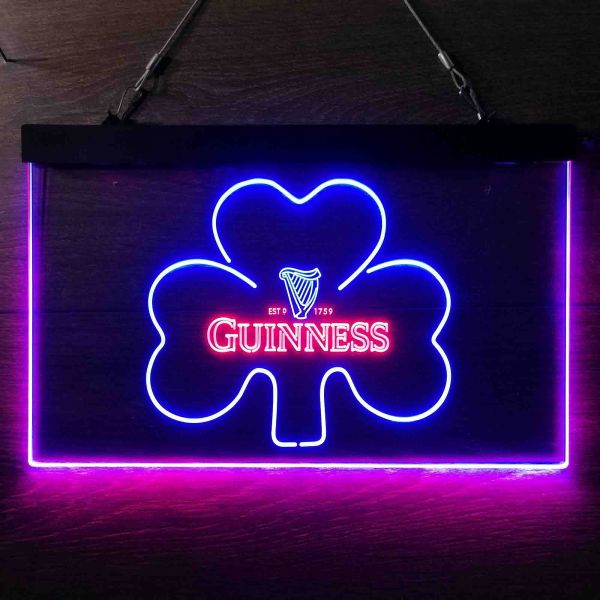 Guinness Clover Leaf Neon-Like LED Sign